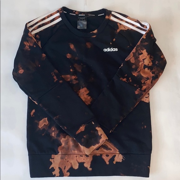 adidas Tops - Custom Bleach Dyed Addidas Women’s Sweatshirt